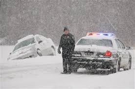 Winter Storm Police Car