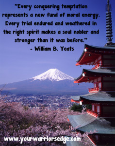Fuji with Yeats temptation quote
