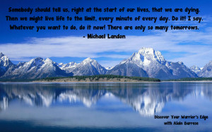 Mountain with Michael Landon quote